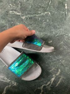 Sequin Slide Sandals