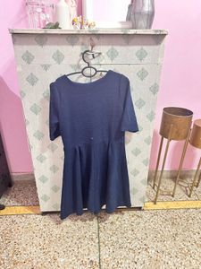 Navy Blue Fit &amp; Flare Dress winter
