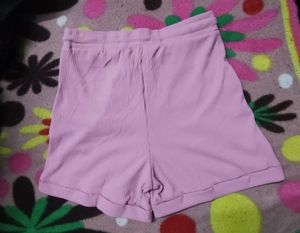 Solid Women Pink Shorts