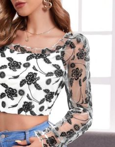Floral Embroidered Crop Top