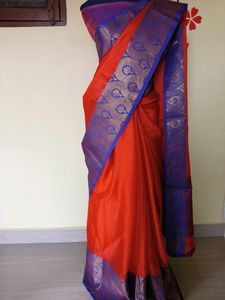 Beautiful Silk Saree with Blue Colour Zari work