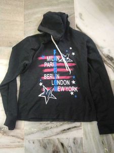 Black Graphic Hoodie