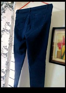 MAX Navy Blue Slim Fit Cotton Jeans