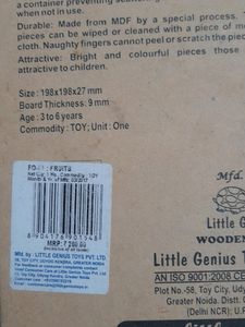 Little Genius Wooden Fruits Matching EducationalTo