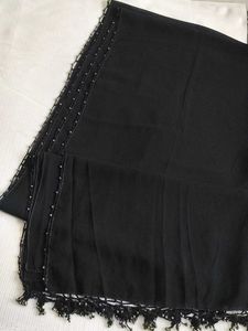 2- Elegant Dupatta Set - Beige &amp; Black 🧣