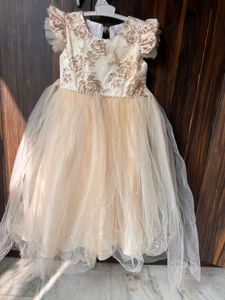 Cream Embroidered Gown