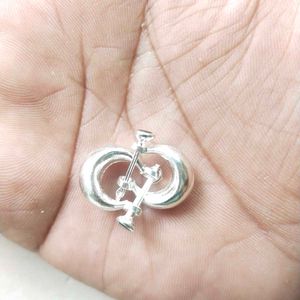 Pure Silver Black Dimond Bali Stud Earrings