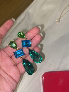 Beautiful Peacock Coloured Earrings