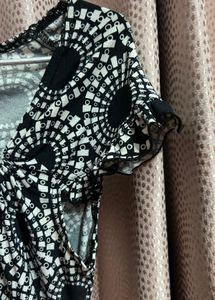 Printed Black &amp; White Dress