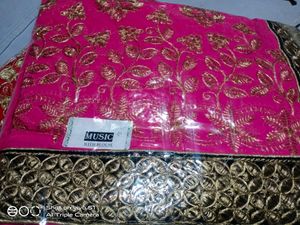 New Jari. Black Border Saari..full. Saari Borde