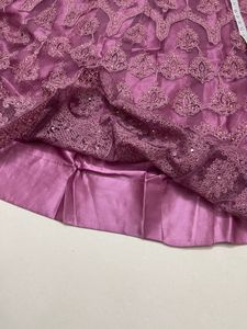 Mauve Embroidered Lehenga Choli Set