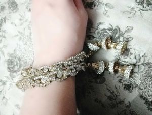 Sparkling Bangles with Hanging Details