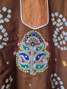 Embroidery Beautiful Cotton Straight Kurti 😍