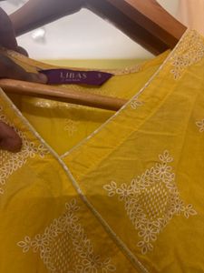 Yellow Embroidered Kurta