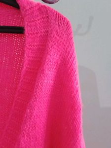 XXXL size Pink Knit Cardigan