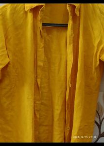 Yellow Colour Beautiful Shirt For Women And Girls