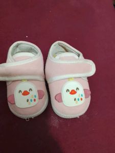 Cute Pink Baby Slippers