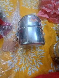 New Unused Steel 2 Piece Tiffin