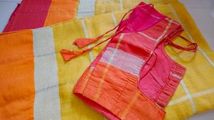 Formal Cotton Yellow Saree