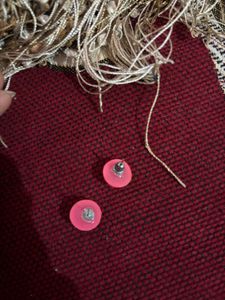 Pink Stud Earrings