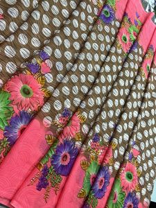 Multi Colour Printed Beautiful Saree