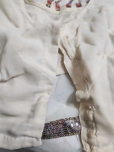 Beautiful White Saree With Blouse🥻