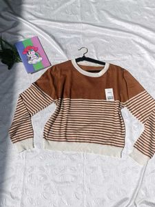 Y2k Striped Sweater Or Pullover 🤎