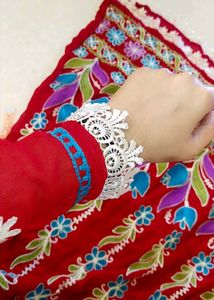 Red Embroidered Kurta