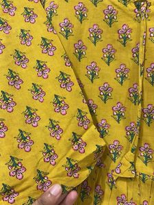 Yellow Peplum kurti
