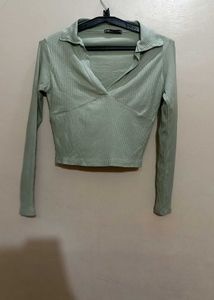 Green Crop Top