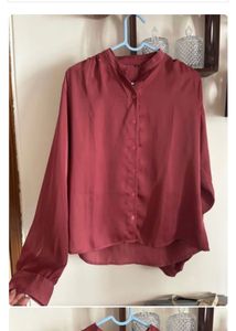 Combo Of 4 Tops Burnt Orange Button-Down Blouse