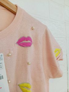 Pink Kiss Lips Top