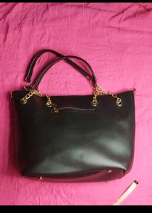 Studded Black Tote Bag