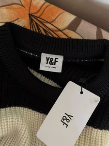 Black &amp; white Striped Sweater
