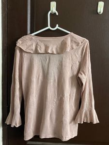 Pink tie up shrug / overall