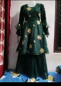 🎉Green Ethnic Gown
