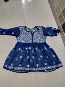 Embroidered Blue Top