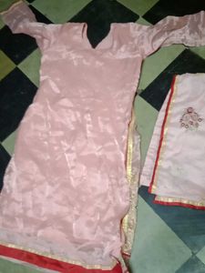 Embroidered Kurta  With Dupatta Set