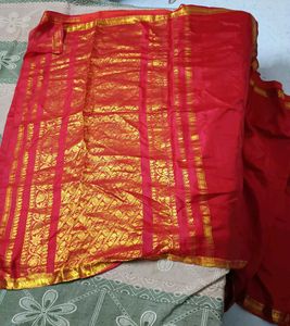 Red &amp; Gold Saree
