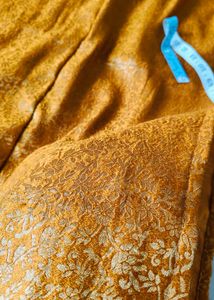 Designer Haldi Outfit Slit Skirt With Shrug