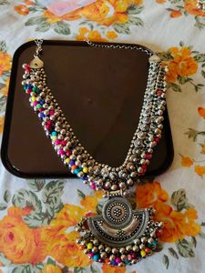 Boho Colorful Beaded Statement Necklace