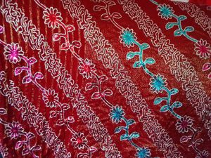 Red Floral Saree