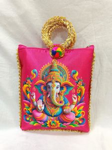 Ganesha print bangle handle bag