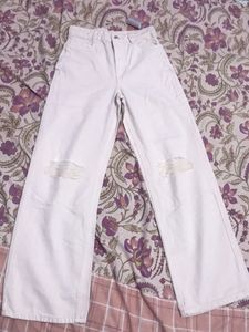 Ripped White Jeans