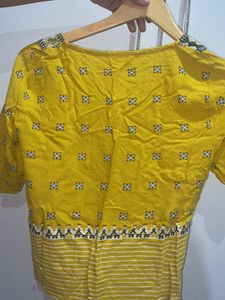 Bohemian Printed mustard yellow Top