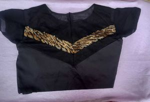 Black Sequence Blause