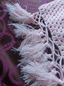 Vintage Pink Crochet Shawl