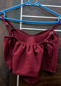 Burgundy Corset Top