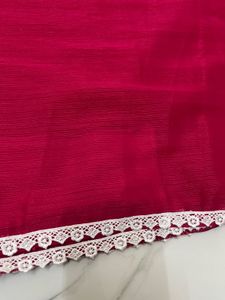 Pink Saree With Chikankari Blouse