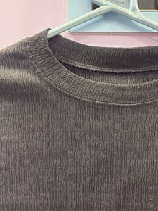 Cropped Ribbed Knit Top